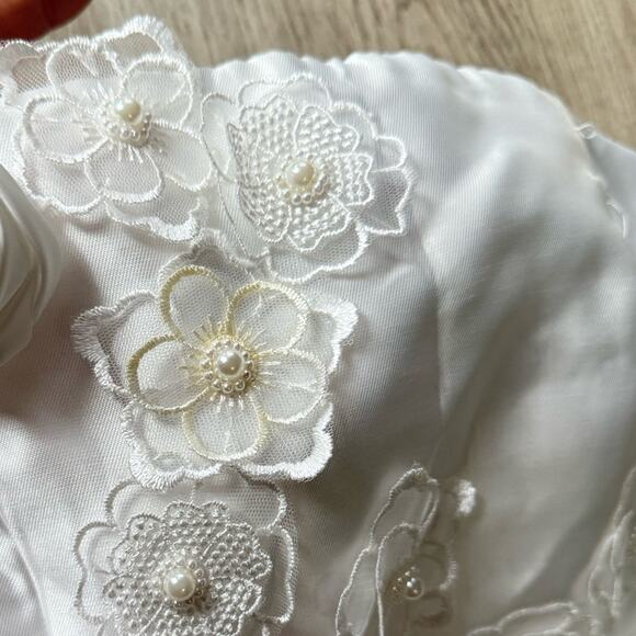 elliatt oleander strapless sateen 3D flower pearl mesh maxi mini dress large NEW - Picture 10 of 15